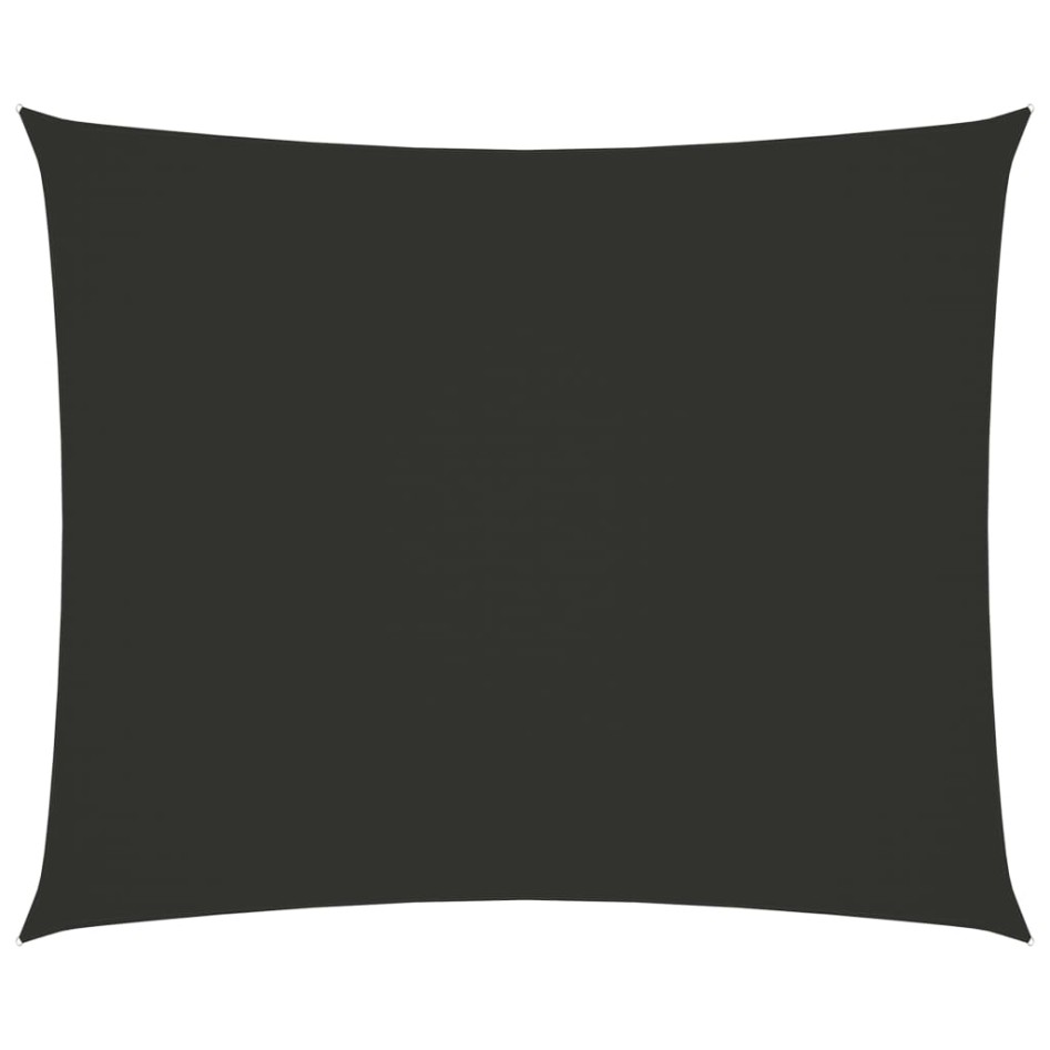 Toldo de vela rectangular tela Oxford gris antracita 6x7