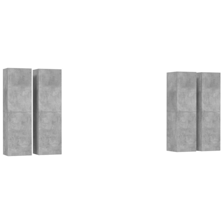 Muebles de salón 4 pzas gris hormigóns 30,5x30x110