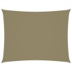 Toldo de vela rectangular tela Oxford beige 6x7 m
