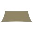 Toldo de vela rectangular tela Oxford beige 6x7