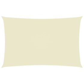 Toldo de vela rectangular tela Oxford color crema 5x8