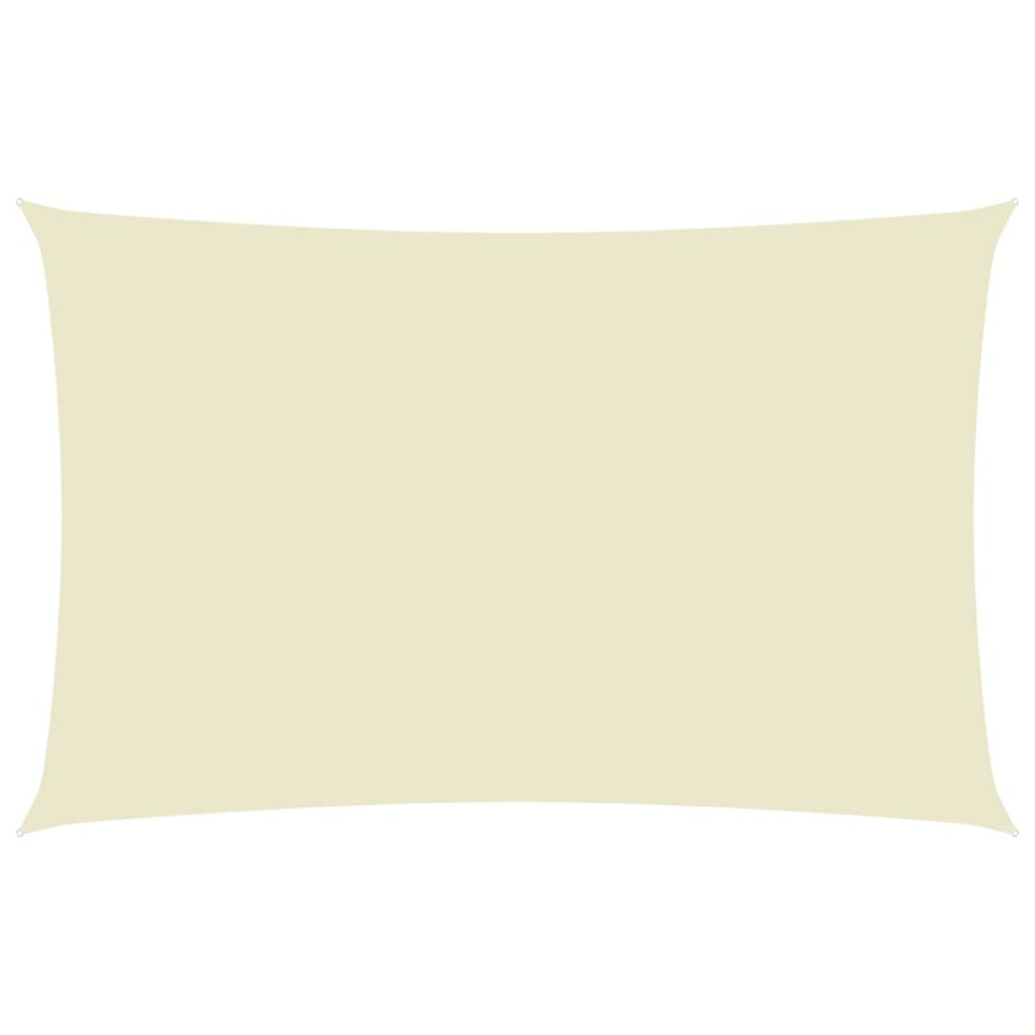 Toldo de vela rectangular tela Oxford color crema 5x8