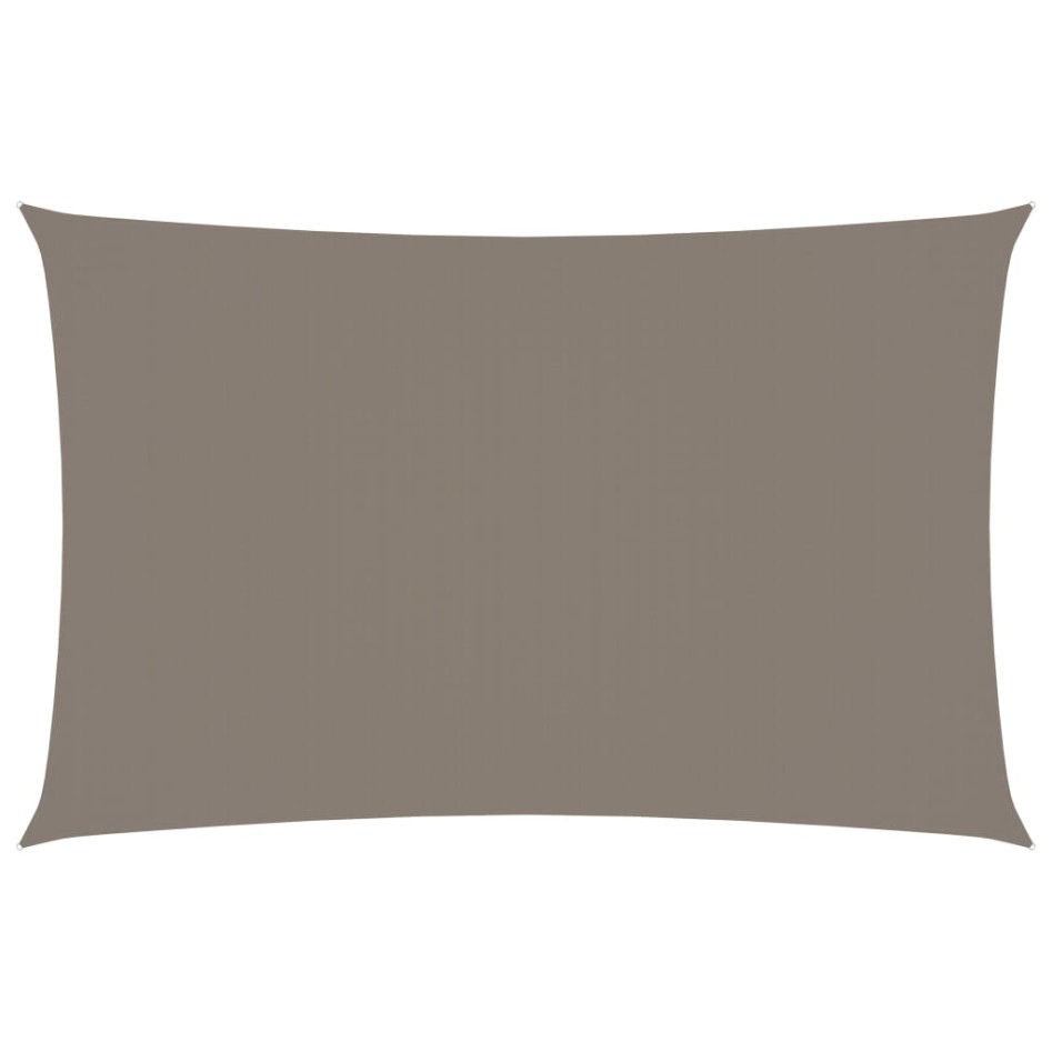 Toldo de vela rectangular tela Oxford gris taupe 5x8