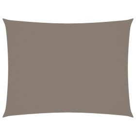 Toldo de vela rectangular tela Oxford gris taupe 6x8