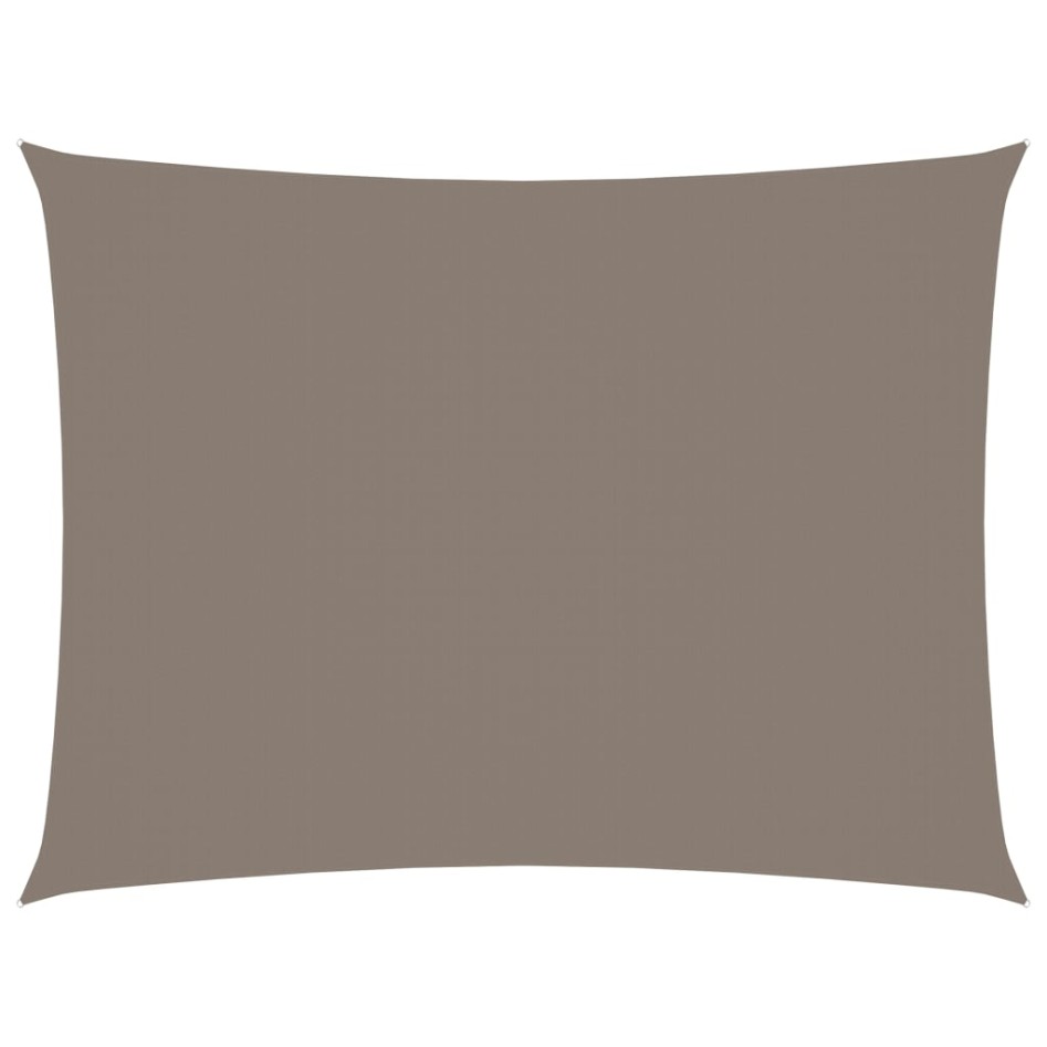 Toldo de vela rectangular tela Oxford gris taupe 6x8