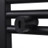 Radiador toallero de baño curvo negro 500 x 1160