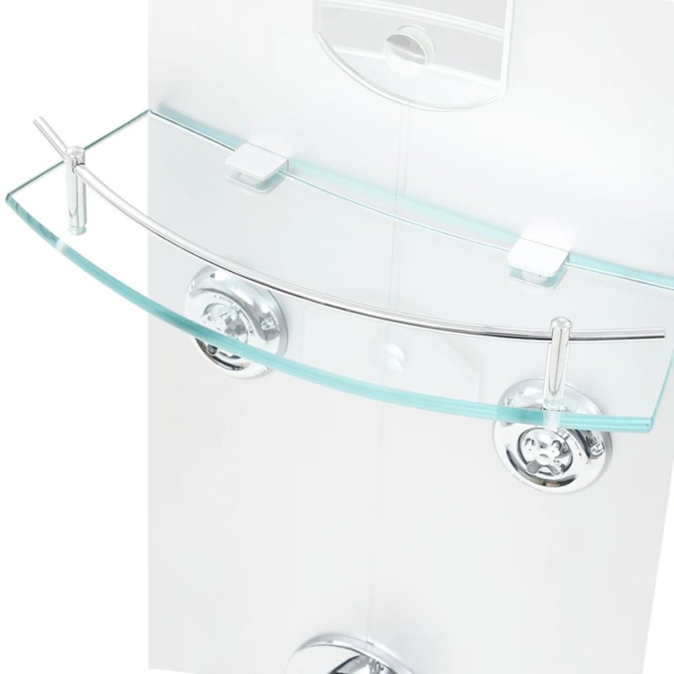 Panel de ducha plateado 25x43x120