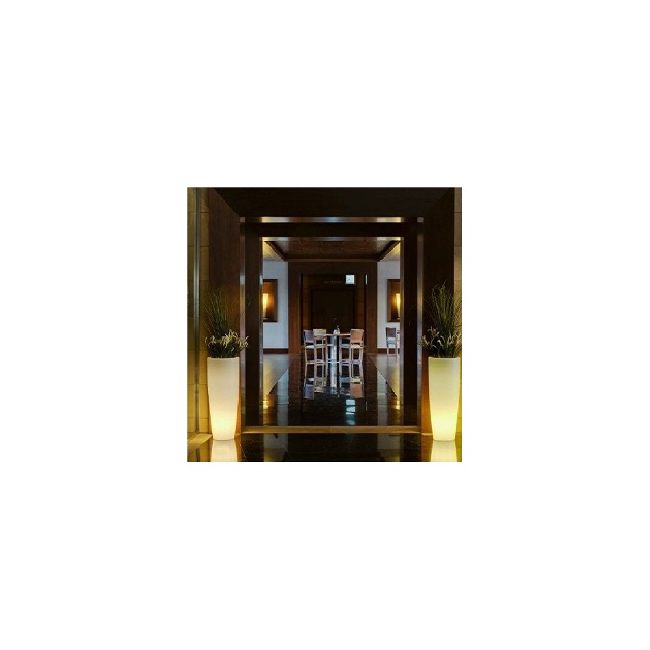 macetero iluminado Bambú