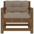 Sillones de jardín cojines 2 uds madera maciza pino marrón