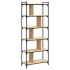 Librería 6 estantes madera ingeniería roble Sonoma 76x32x192