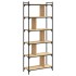 Librería 6 estantes madera ingeniería roble Sonoma 76x32x192