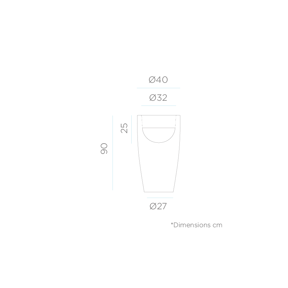 macetero iluminado Bambú