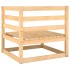 Juego de muebles de jardín 3 piezas madera maciza de