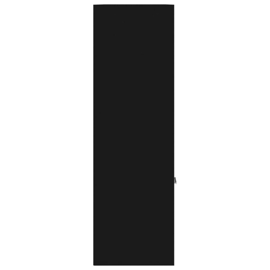 Estantería de madera contrachapada negro 98x30x98