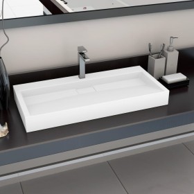 Lavabo 100x46x11 cm resina mineral/mármol