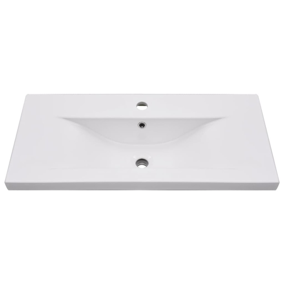 Lavabo encastrado de cerámica blanco 81x39,5x18,5