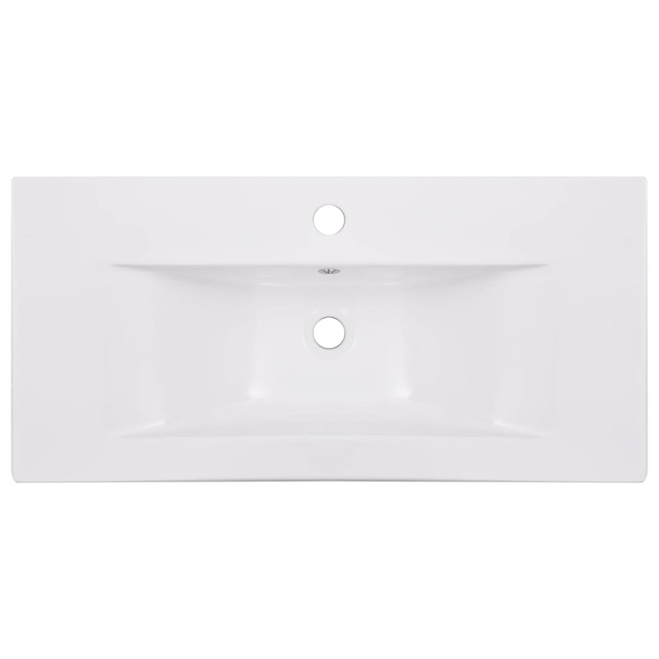 Lavabo encastrado de cerámica blanco 81x39,5x18,5
