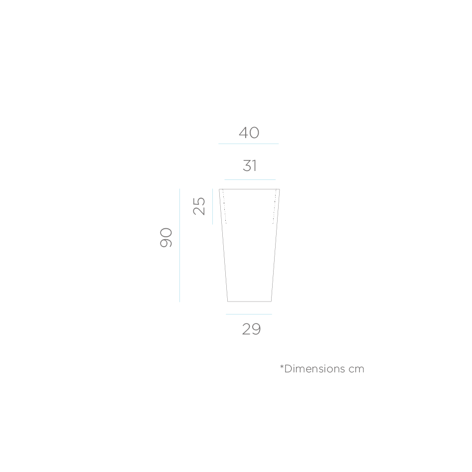 Macetero iluminado Limesa