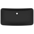 Lavabo de lujo de cerámica rectangular negro mate 71x38
