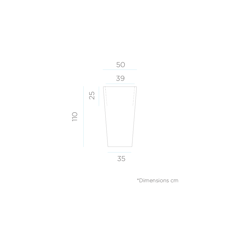Macetero iluminado Limesa