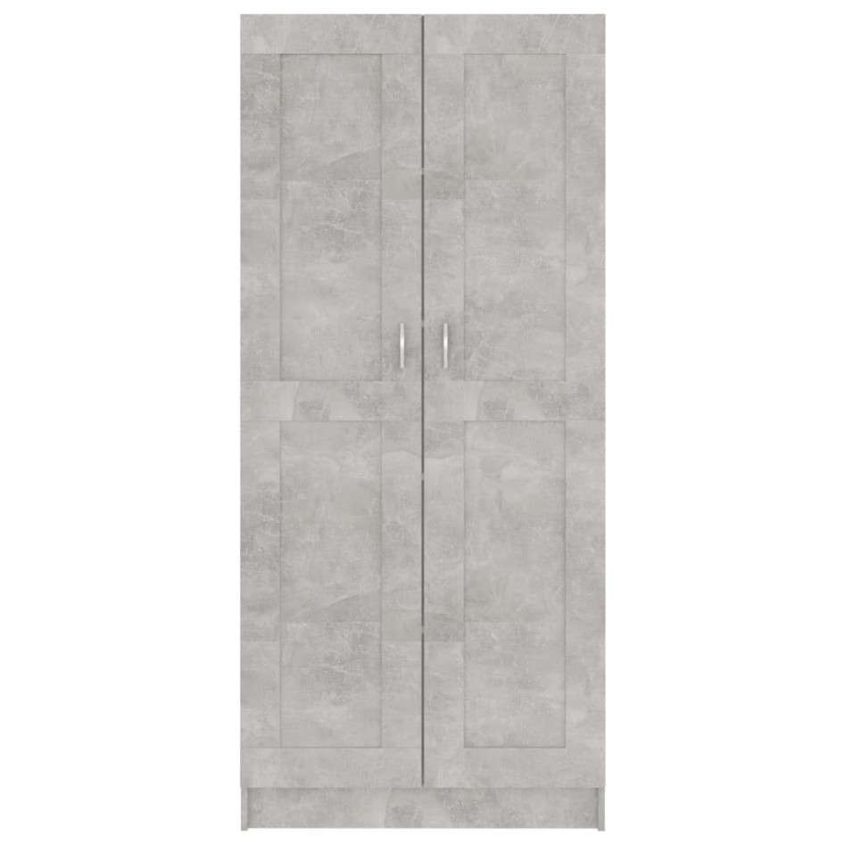 Armario de libros contrachapada hormigón 82,5x30,5x185,5