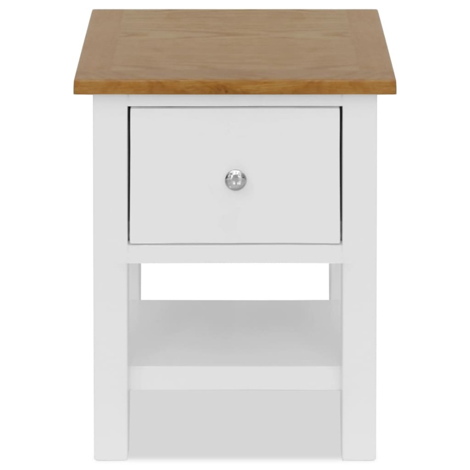 Mesita de noche de madera de roble maciza 36x30x47