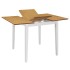 Mesa de comedor extensible blanca (80-120)x80x74 cm