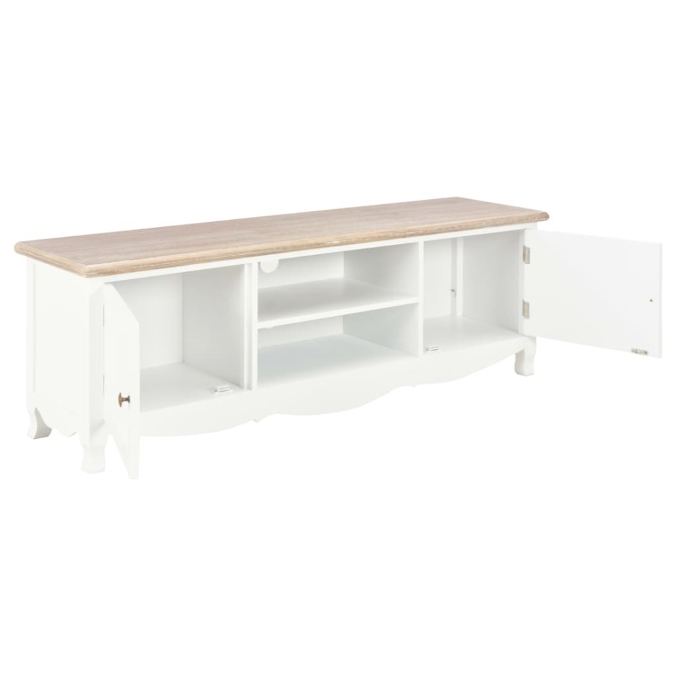 Mueble para TV de madera blanco 120x30x40
