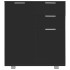 Aparador de aglomerado negro brillante 71x35x80