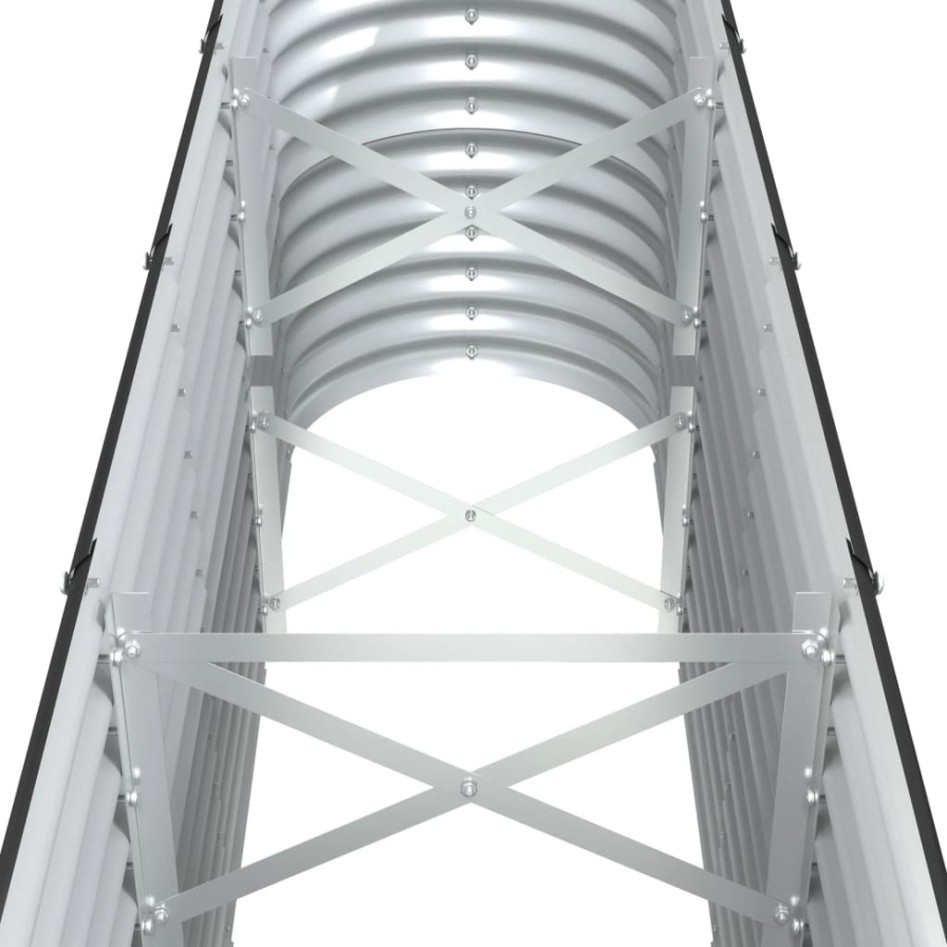 Jardinera arriate acero recubierto polvo antracita 332x40x68