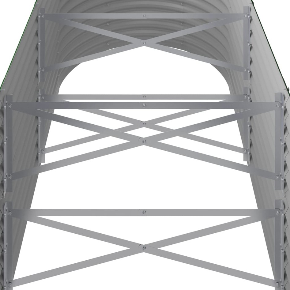 Jardinera arriate acero recubrimiento polvo verde 224x80x68