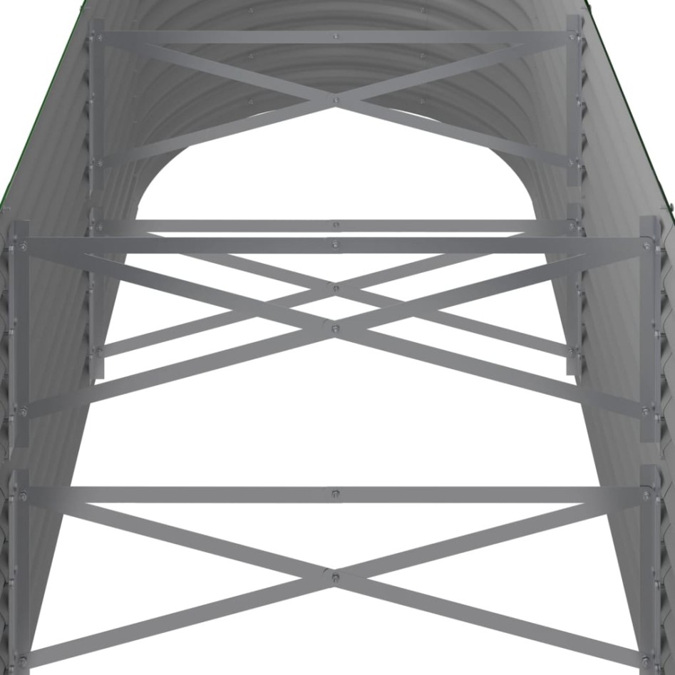 Jardinera arriate acero recubrimiento polvo verde 296x80x68