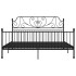 Estructura de cama de metal negra 180x200