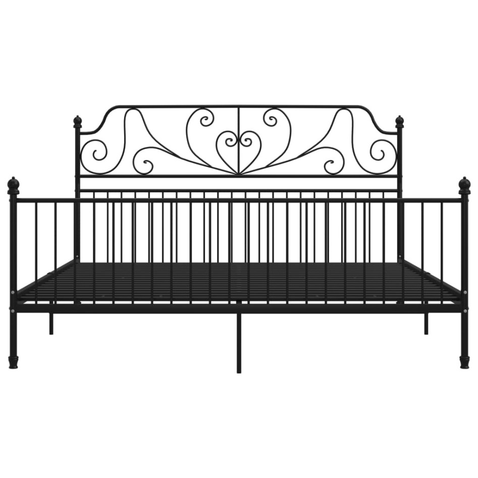 Estructura de cama de metal negra 180x200
