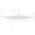 Estructura de cama de metal blanco 180x200
