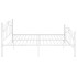 Estructura de cama de metal blanco 180x200