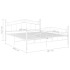 Estructura de cama de metal blanco 180x200