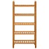 Zapatero con 5 estantes madera maciza de roble 50x27x100