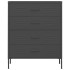 Armario de cajones de acero gris antracita 80x35x101,5