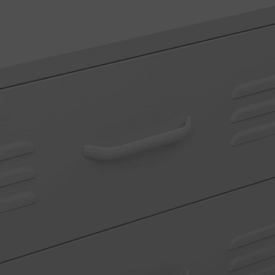 Armario de cajones de acero gris antracita 80x35x101,5