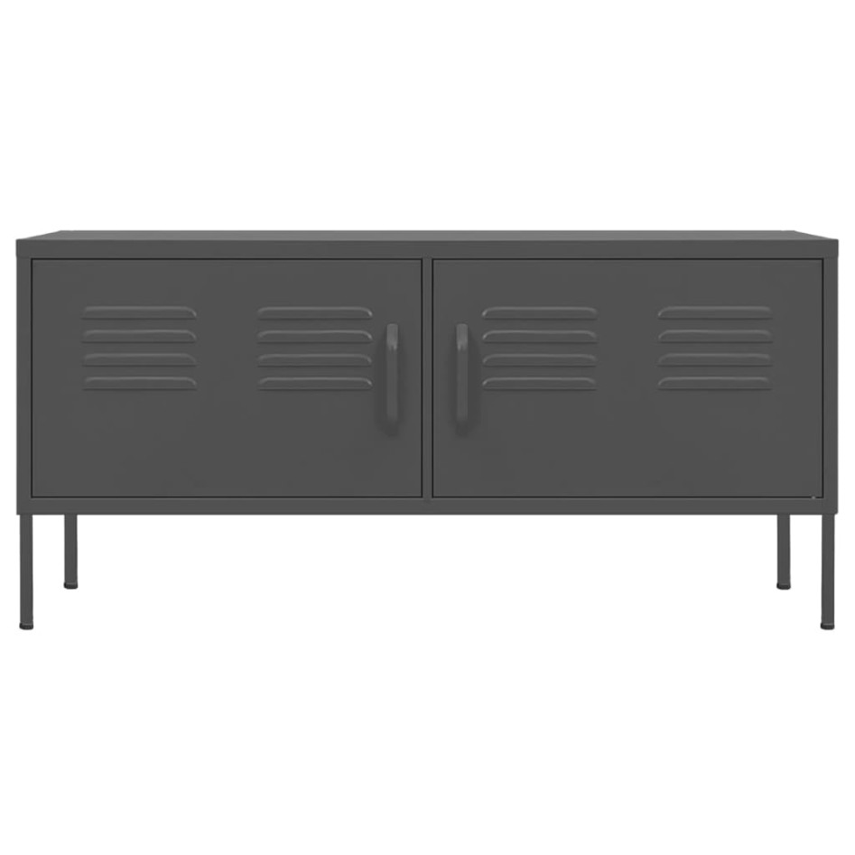 Mueble para TV de acero gris antracita 105x35x50