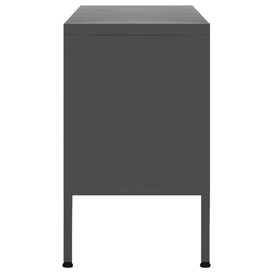 Mueble para TV de acero gris antracita 105x35x50
