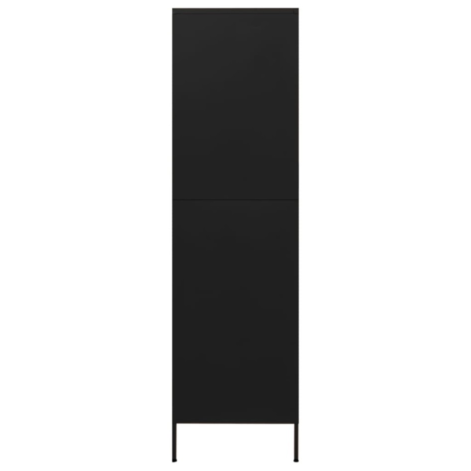 Armario de acero negro 90x50x180
