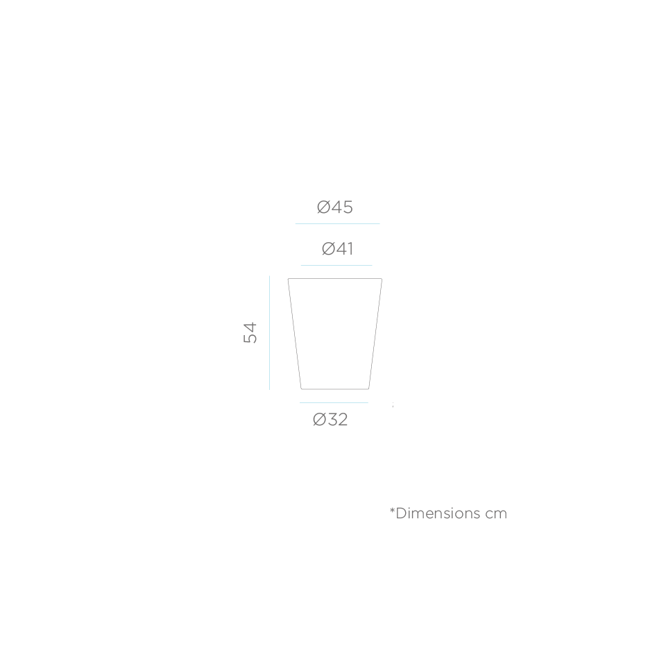 Macetero redondo, modelo Gerbera 45