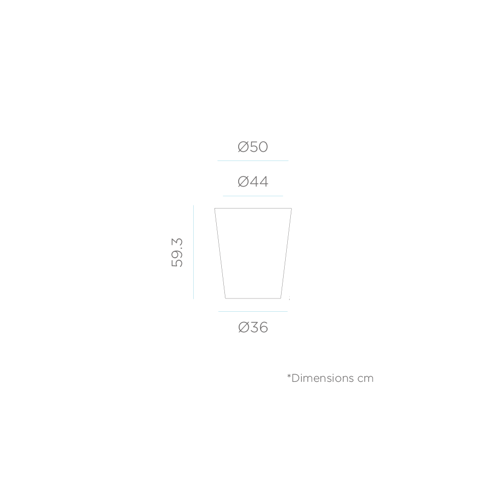 Macetero redondo, modelo Gerbera 45