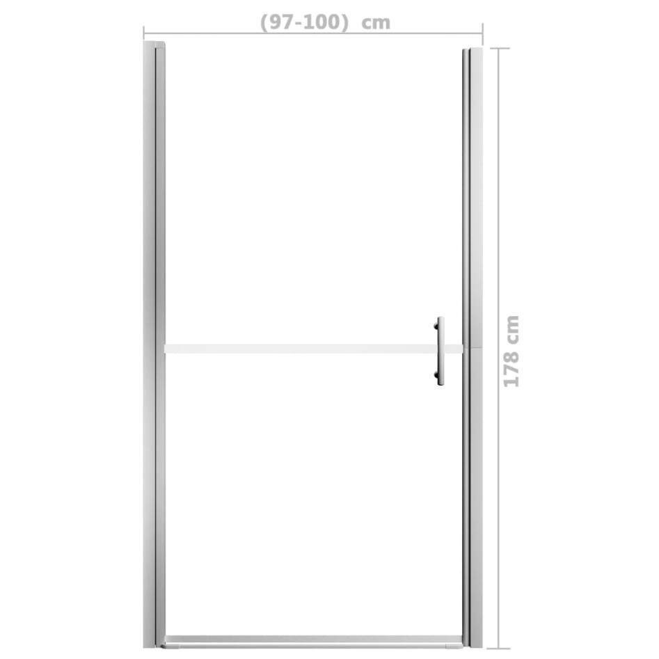 Puerta de ducha de vidrio templado 100x178