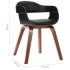 Silla de comedor de madera curvada y cuero