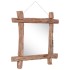 Espejo de troncos de madera maciza reciclada natural 70x70