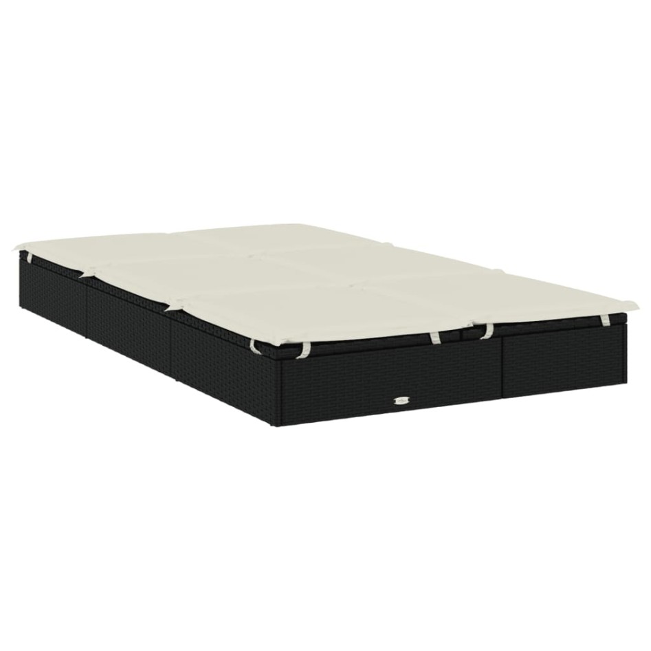 Tumbona 2 personas ratán sintético con cojines