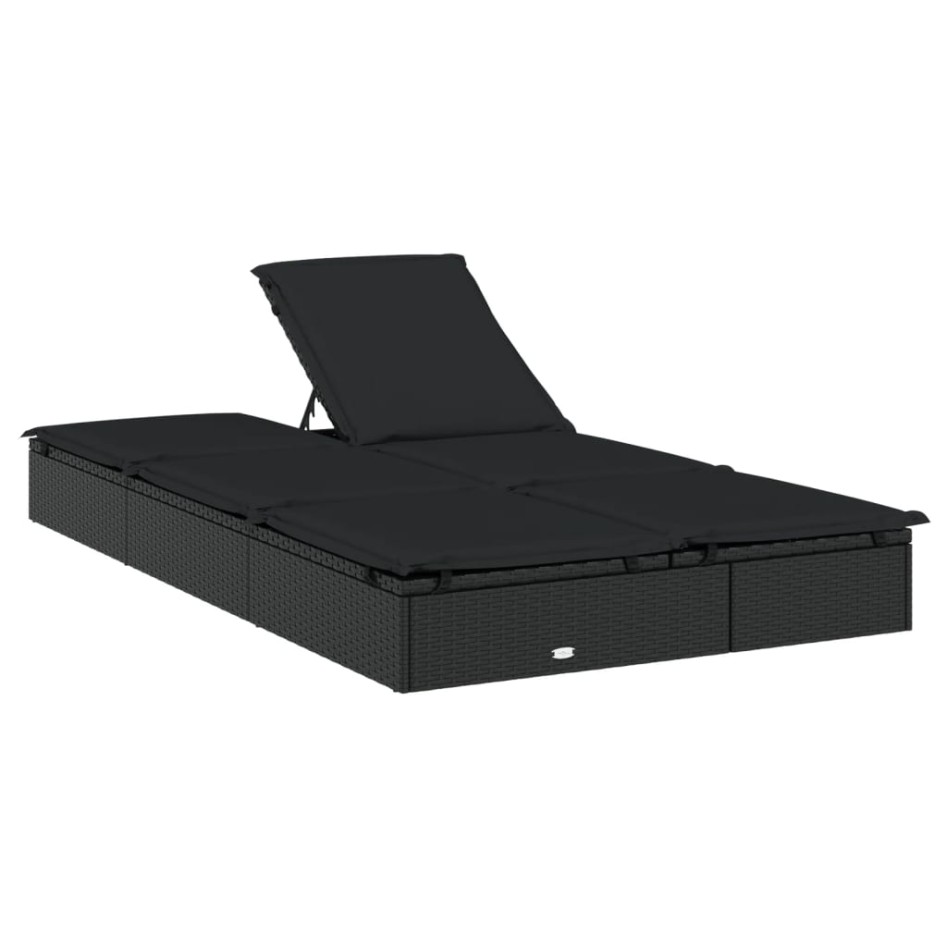 Tumbona 2 personas ratán sintético con cojines